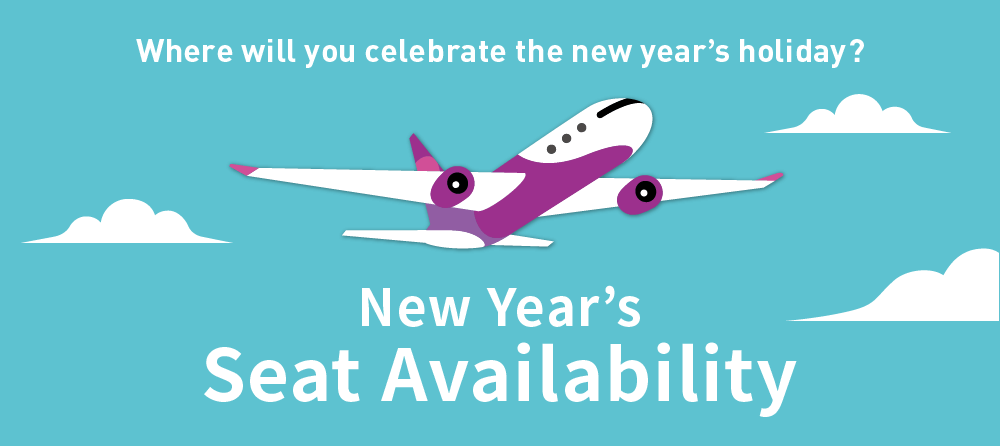 Year-end and New Year holidays Seat Availability