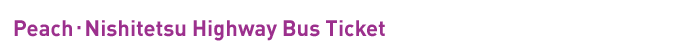 Peach・Nishitetsu Highway Bus Ticket