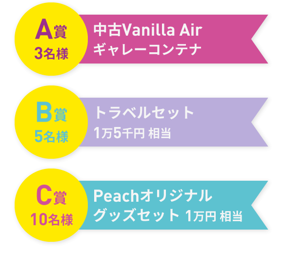 10周年記念企画シールラリーのご案内ページ | Peach Aviation