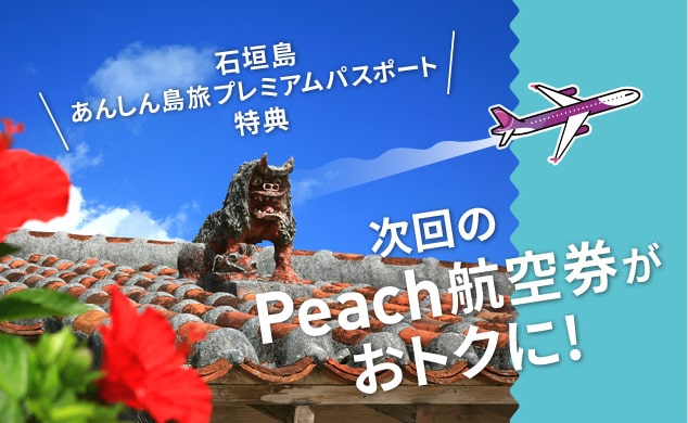 ピーチ公式 5 690円 石垣行き格安航空券 飛行機 Lcc 予約やおすすめ情報をご紹介 Peach Aviation