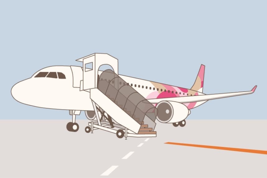 搭乗・降機用ステップ車