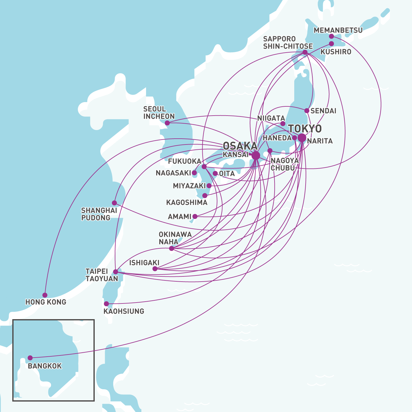 Peach Route Map