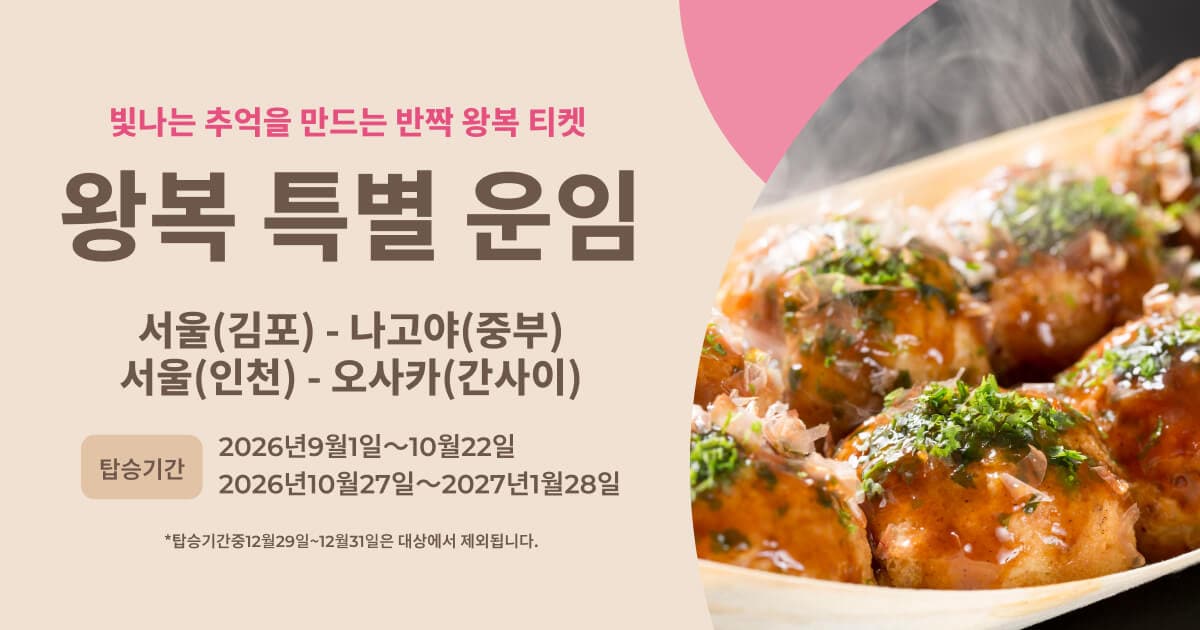 당일치기 왕복 운임