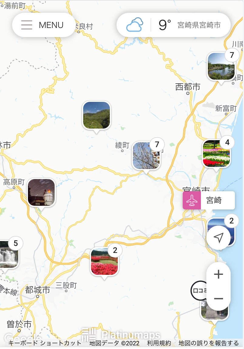 tabinocoエリアマップ
