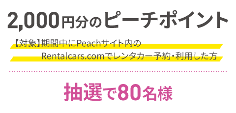 2,000円分のピーチポイント