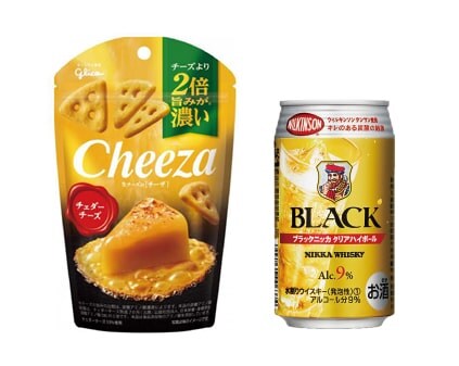 アサヒ ブラックニッカクリアハイボール&グリコ チーザ