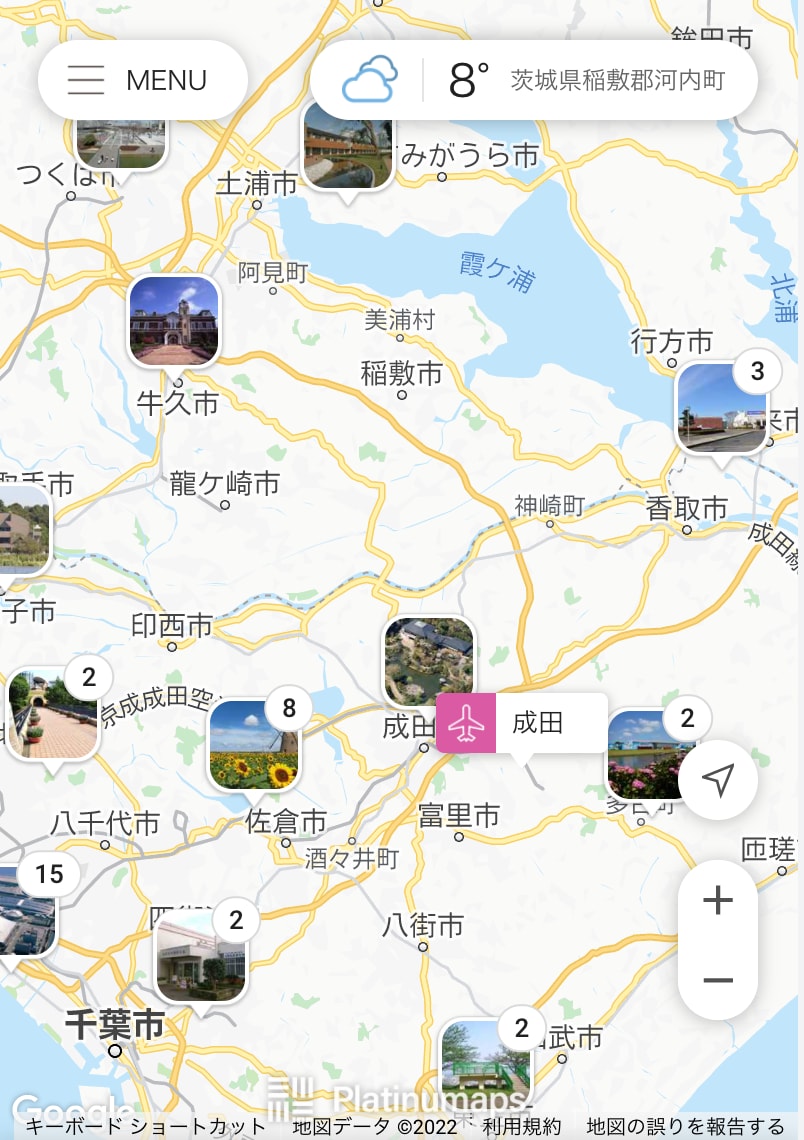 tabinocoエリアマップ