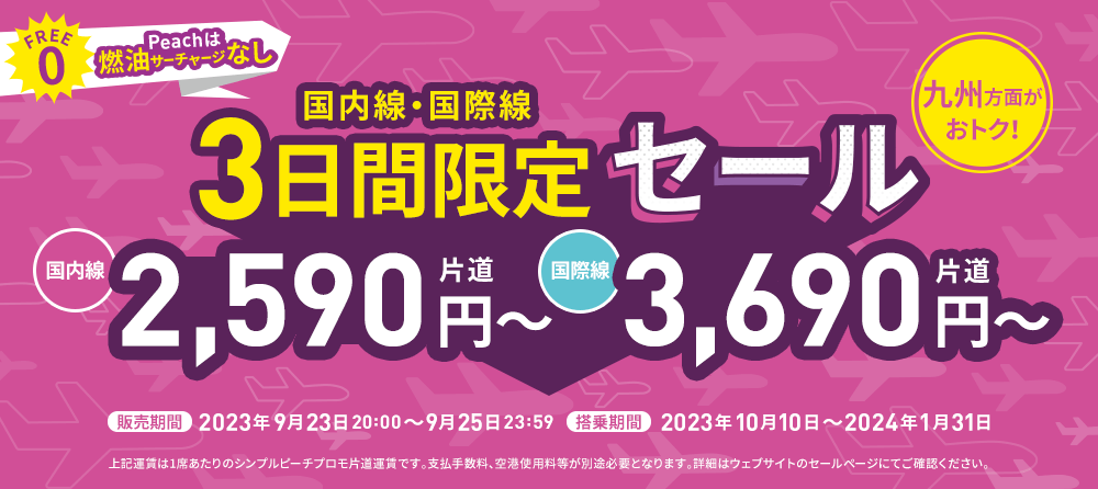 3日間限定セール