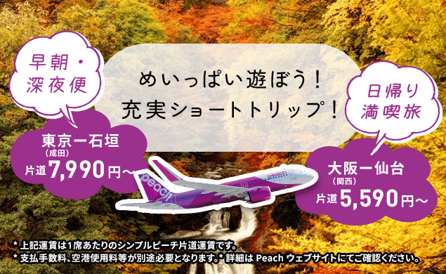 めいっぱい遊ぼう！充実ショートトリップ