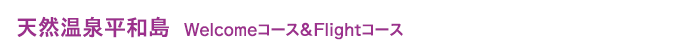 天然温泉平和島 Welcomeコース&Flightコース