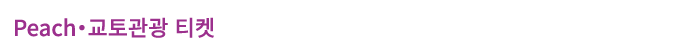 Peach・교토관광 티켓