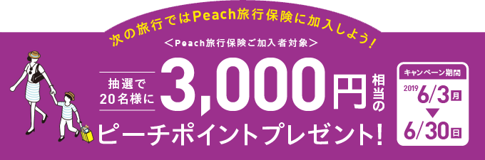 Peach旅行保険キャンペーン