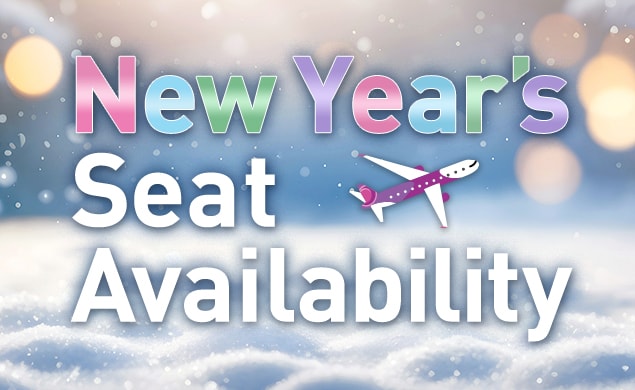 New Year's Holidays Seat availability