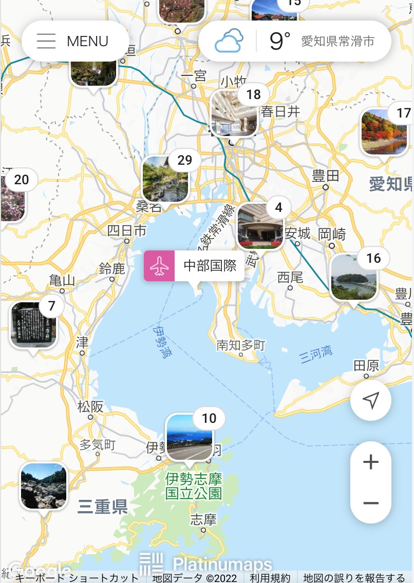 tabinocoエリアマップ