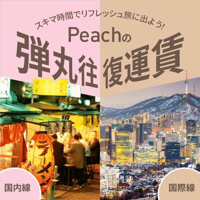 Peachの弾丸往復運賃 | Peach Aviation