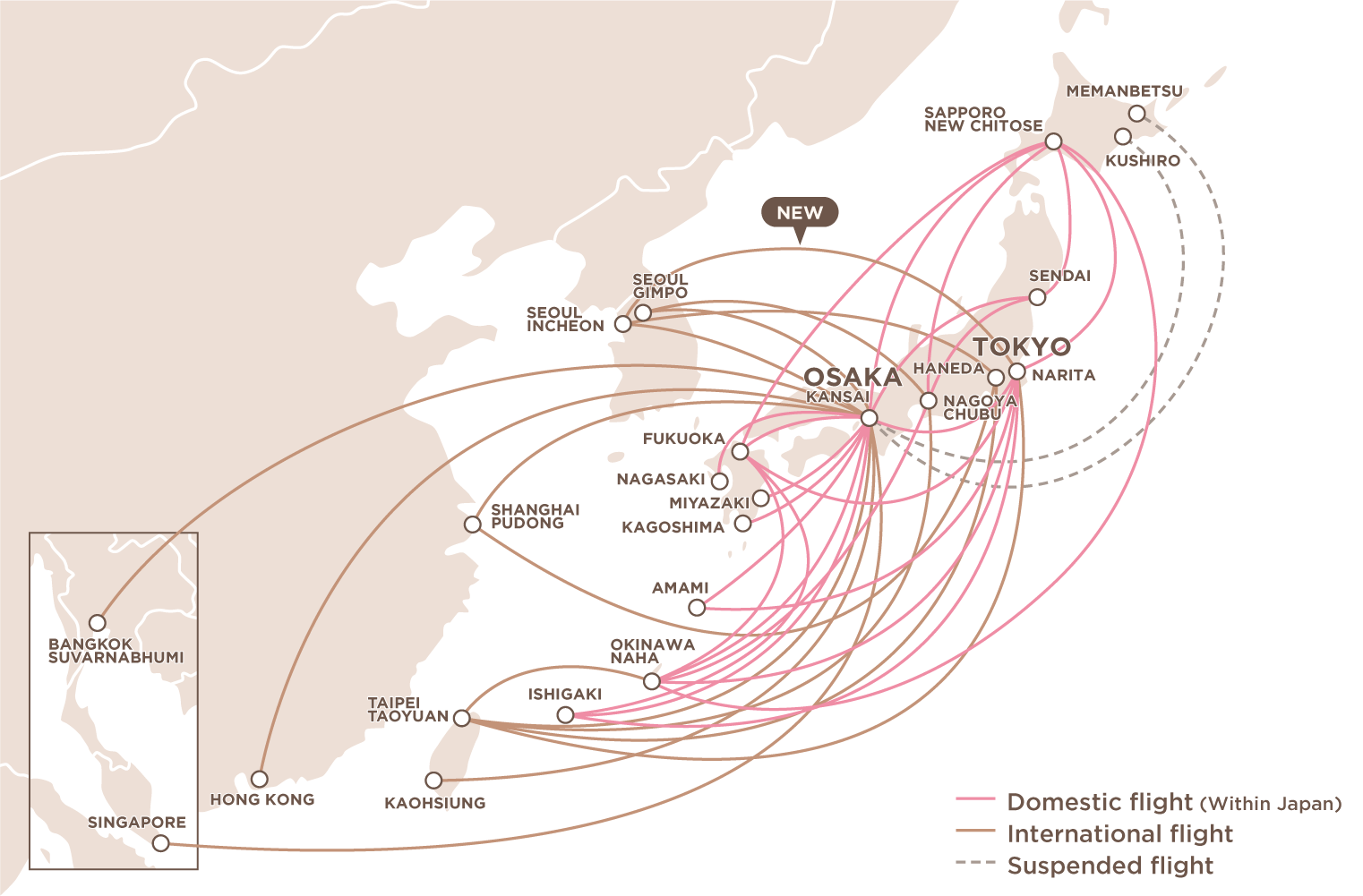 Peach route map