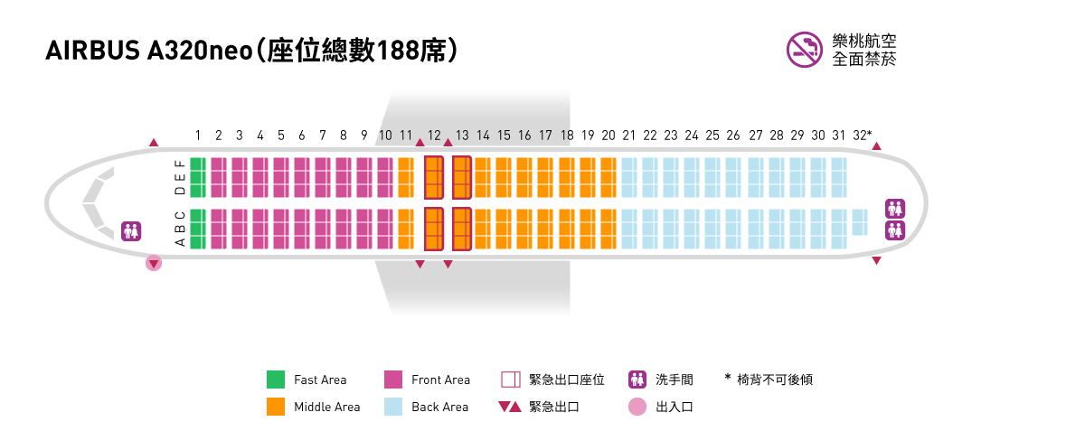 A320neo 座位圖