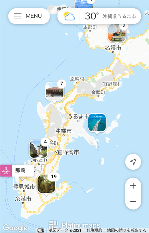tabinocoエリアマップ