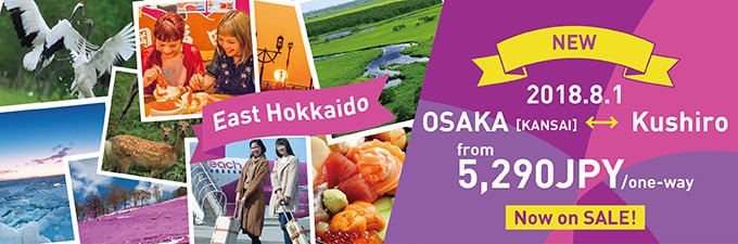 Osaka(Kansai)-Kushiro Nwe route