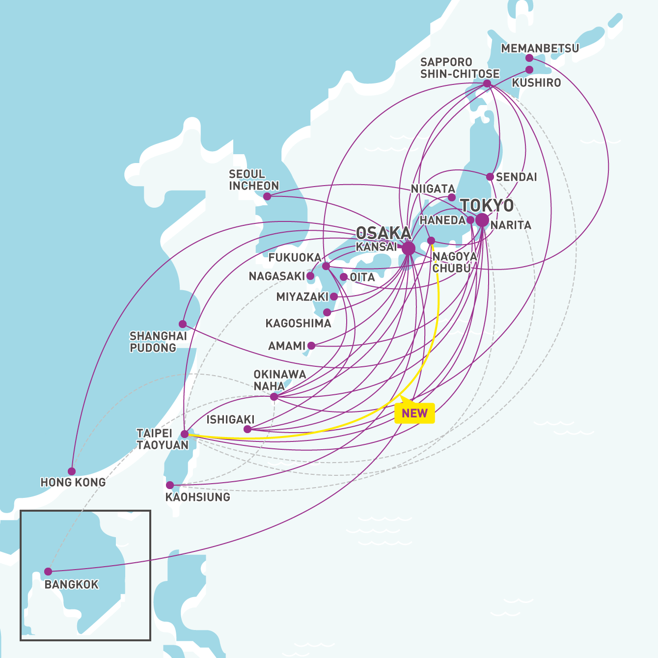 Peach Route Map