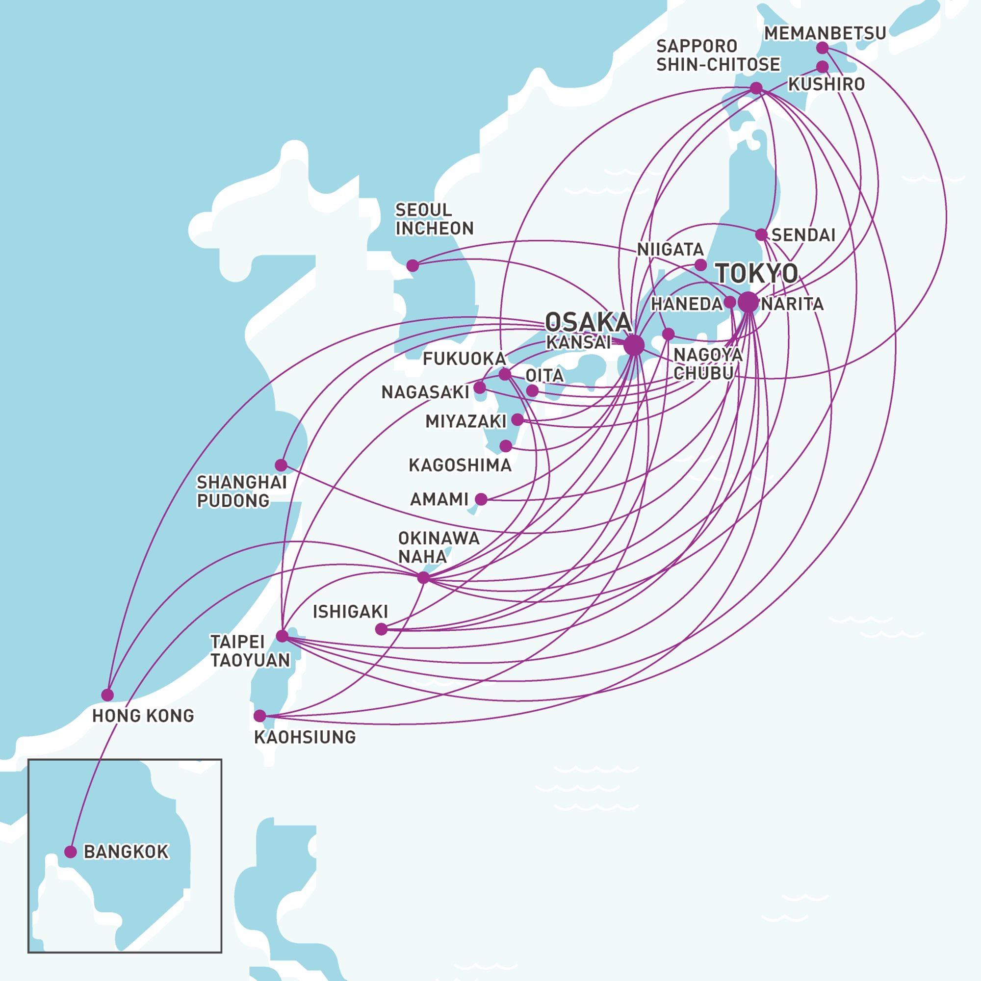 路線図 就航地一覧 Peach Aviation