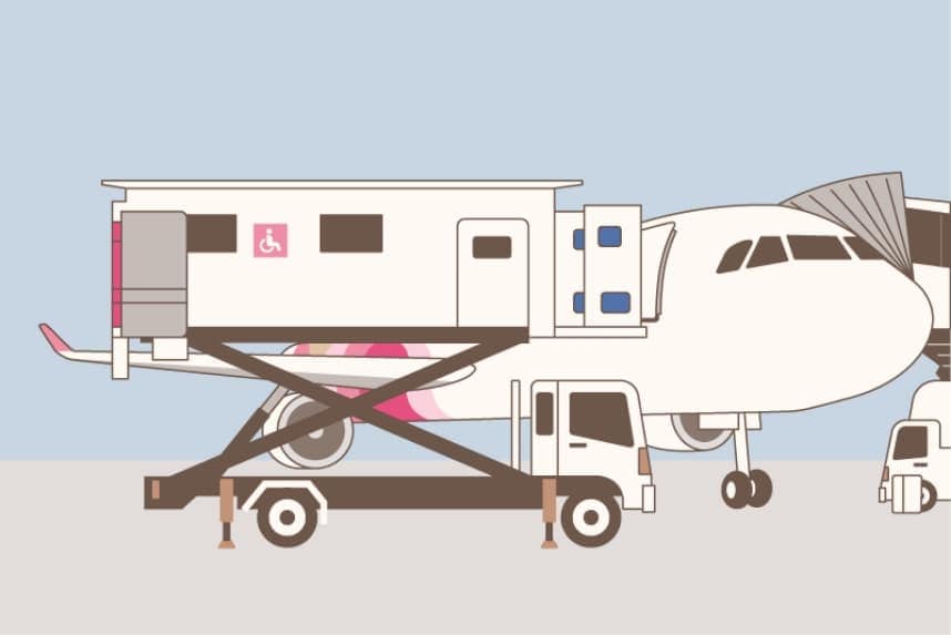 搭乗・降機用リフト車