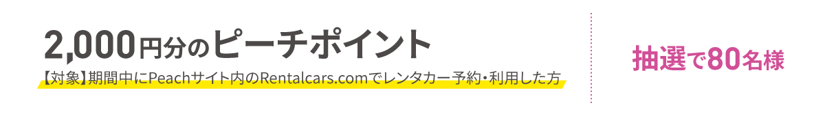2,000円分のピーチポイント