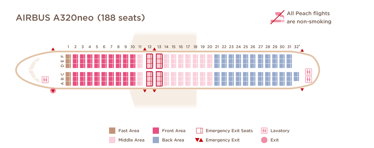 A320neo Seat Map
