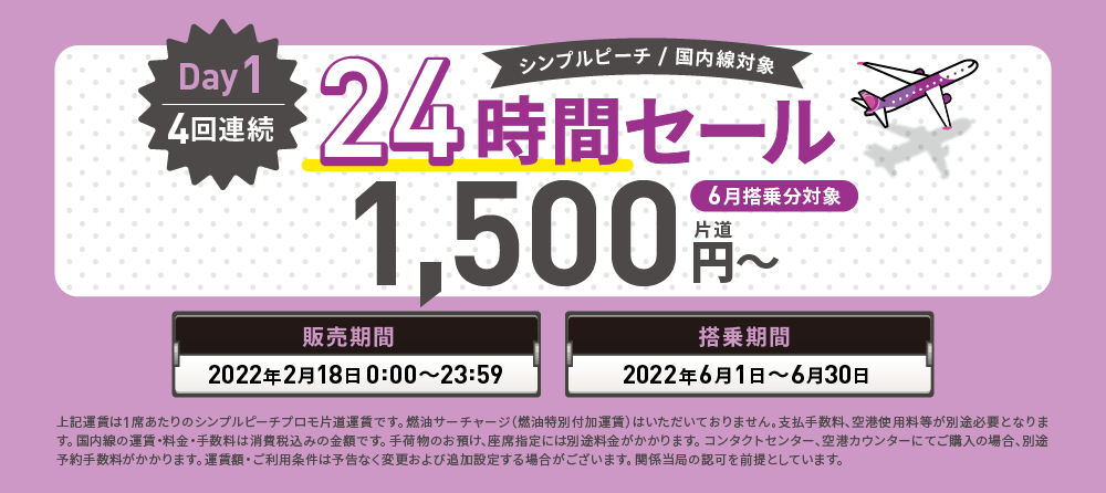 4回連続・24時間限定セール Day1