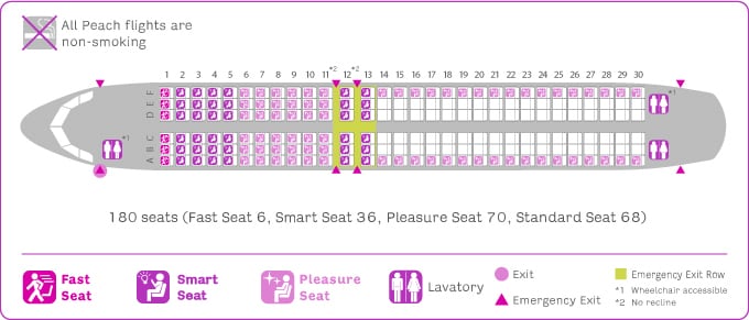 Aircraft Seat Map Peach Aviation